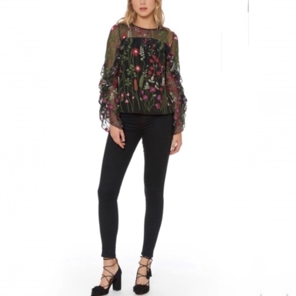 Red Carter Brianne Top (Blk/Multi) - Picture 1 of 6